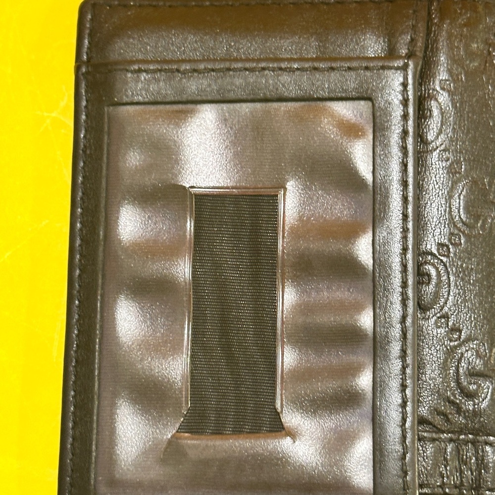 Gucci Embossed Black Leather Card Holder - Picture 7 of 13